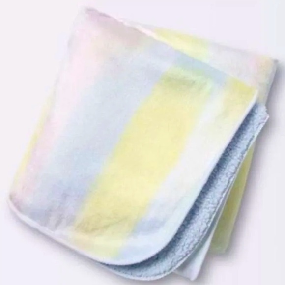 Plush BABY BLANKET - Cloud Island * Unisex BRUSHSTROKES pattern 30x40 Super Soft - Picture 6 of 12